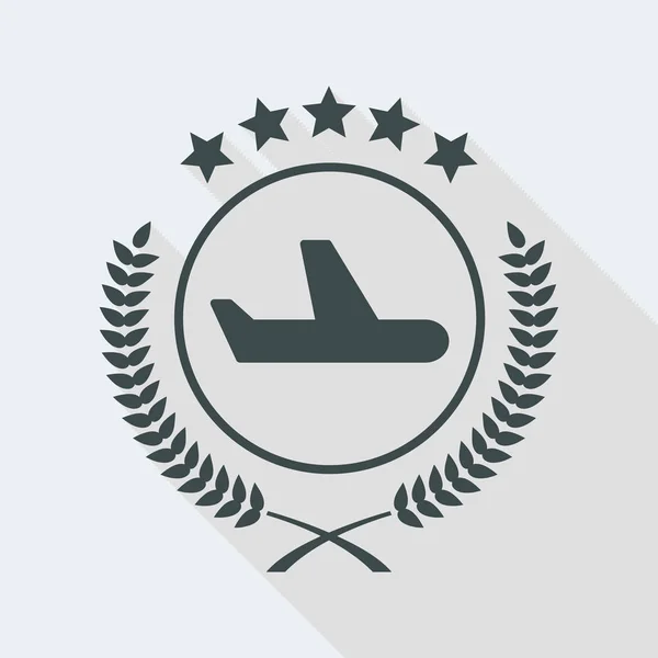 Luxury airline symbol icon — Stock Vector