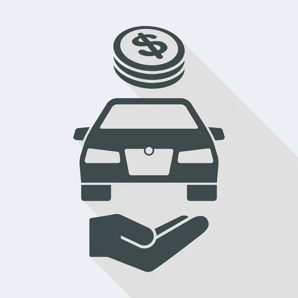 Coût des services automobiles en dollars — Image vectorielle