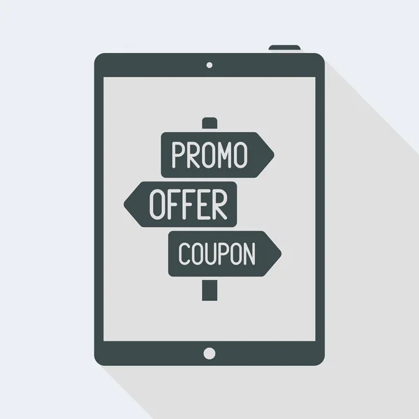 Promo, offerta e coupon cartello online — Vettoriale Stock