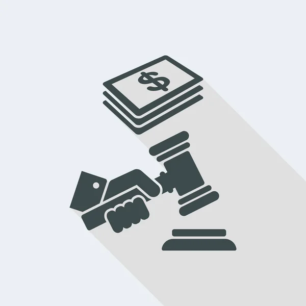 Betalning i dollar för juridisk övertygelse — Stock vektor