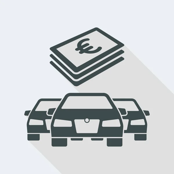 Pagamento automotivo em euros — Vetor de Stock