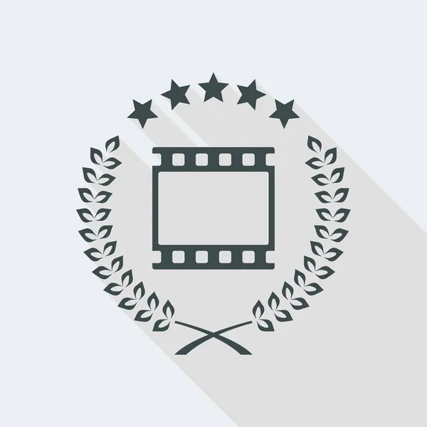 Ícone de símbolo de prêmio de filme ou foto — Vetor de Stock