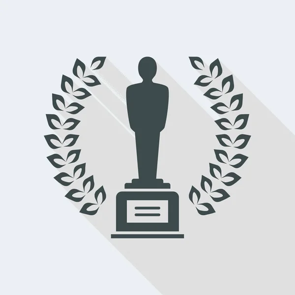 Award winner symbol with laureal — Stock Vector