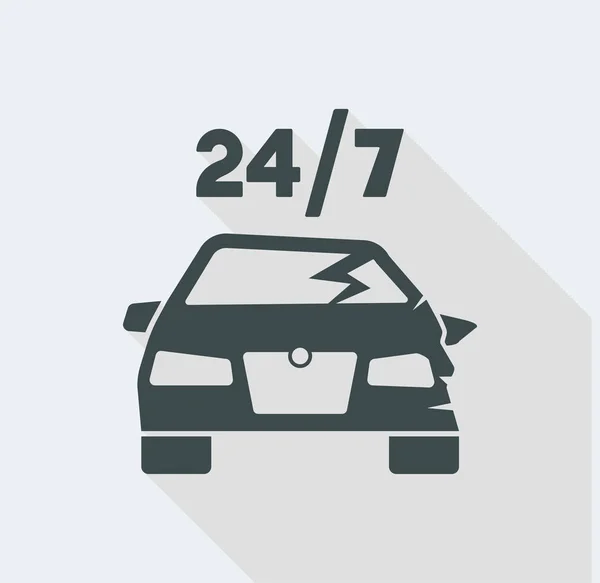 Assistance en cas d'accident de voiture 24 / 7 — Image vectorielle