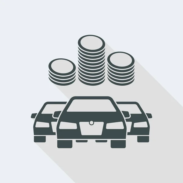 Concepto de automoción y dinero — Vector de stock