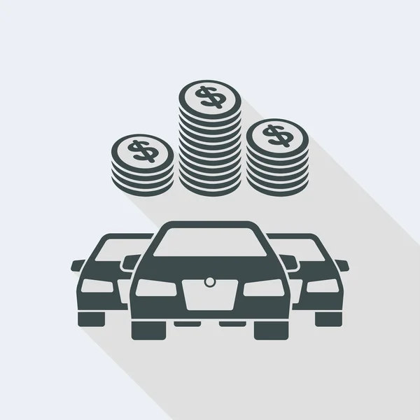 Pagamento automotivo em dólares — Vetor de Stock