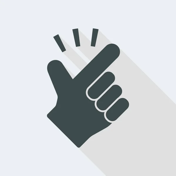 Schnappende Geste Handzeichen — Stockvektor