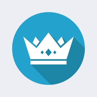 Kraliyet tacı. Düz, temiz, en az ve izole vektör illustrati