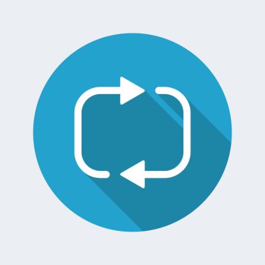 Shuffle sembolü. Düz, temiz, en az ve izole vektör illustr