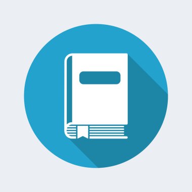 Kütüphane simgesi. Düz, temiz, en az ve izole vektör illustrat