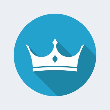 Kraliyet tacı. Düz, temiz, en az ve izole vektör illustrati