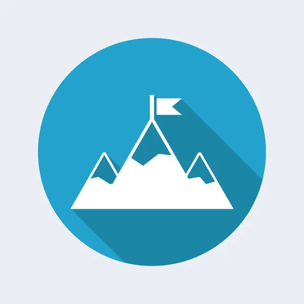 Bergsteigen. flacher, sauberer, minimaler und isolierter Vektor illus — Stockvektor
