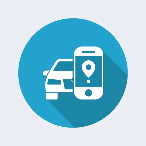 Navigateur smartphone pour voiture — Image vectorielle