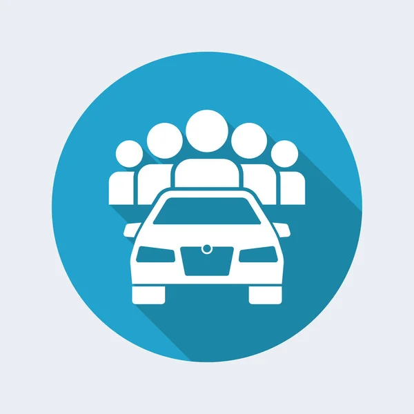 Icona del concetto di applicazione Carsharing — Vettoriale Stock
