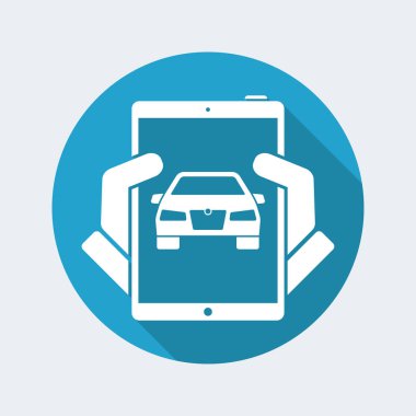 Tablet üzerinde Otomotiv Online Web sitesi