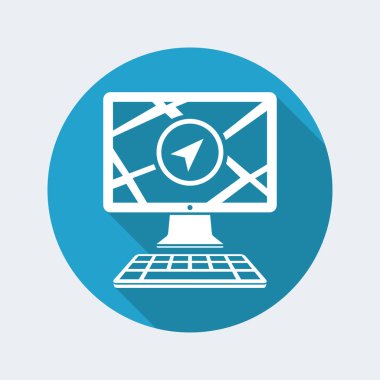 Bilgisayar masaüstünde harita sayfası