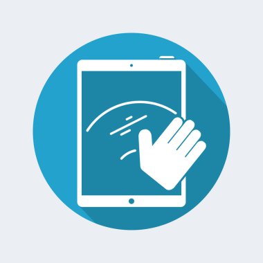 Temiz bir tablet için el jest