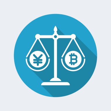 Ölçek karşılaştırın yen ve Bitcoin