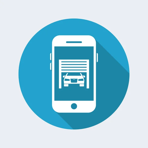 Auto garage applicatie op smartphone — Stockvector