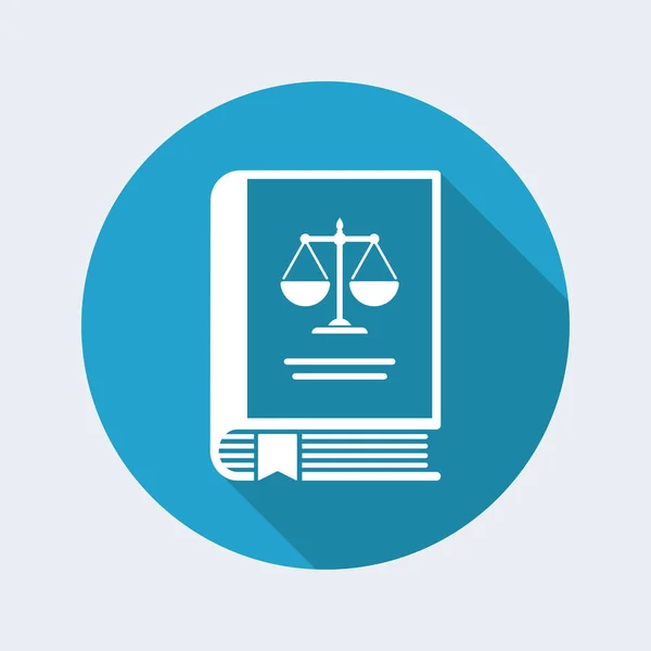Law book flat icon — Stock Vector
