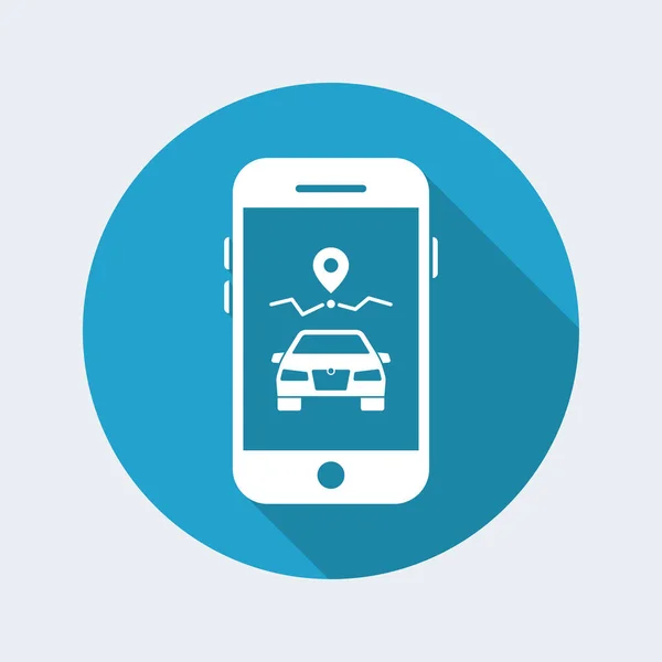 GPS auto locatie op smartphone — Stockvector