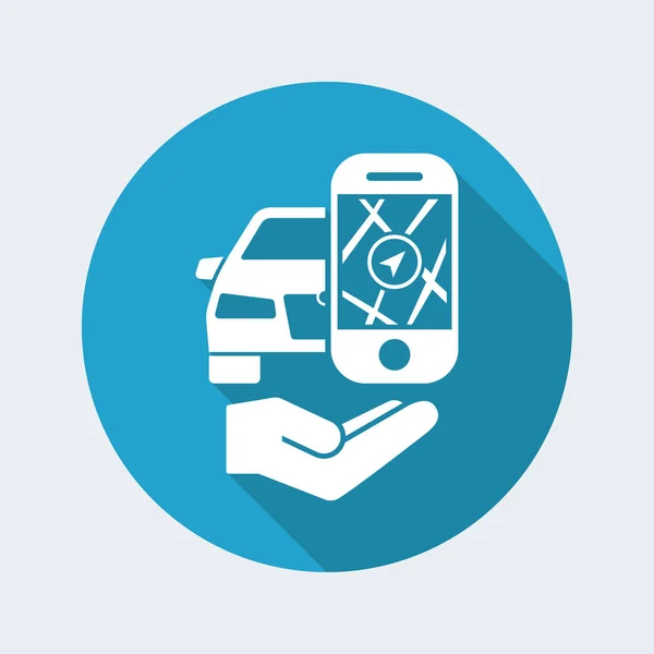 Smartphone auto Navigator service — Stockvector