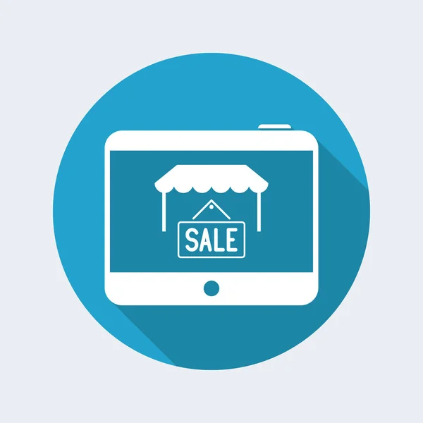 Onlinebutik försäljning på surfplatta — Stock vektor