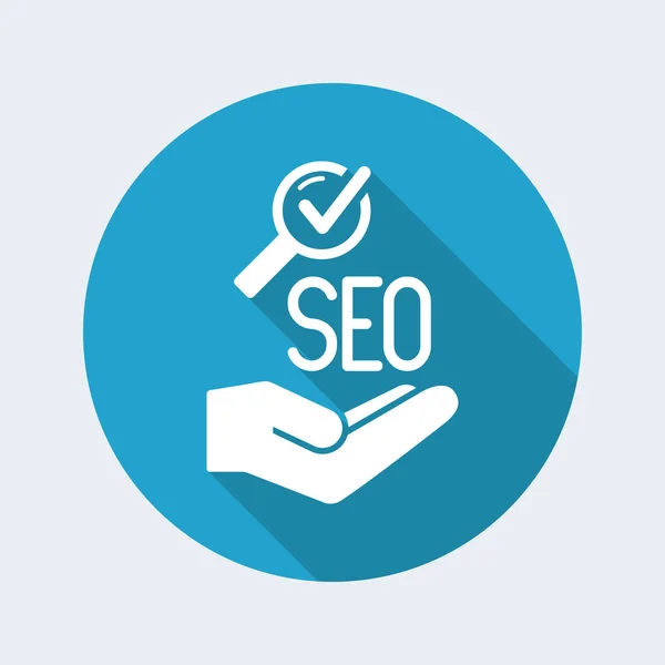 Vérifié seo services icône — Image vectorielle