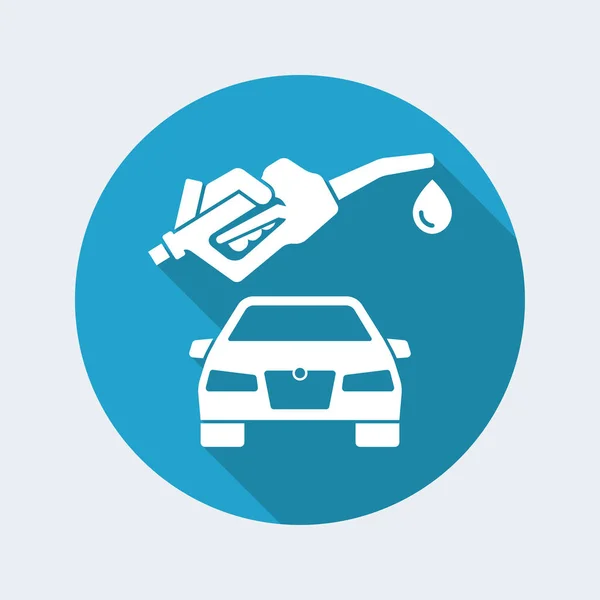 Benzinpumpe, Tropfen und Auto — Stockvektor