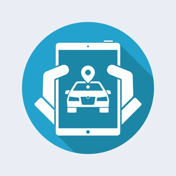 Navigátor mobilního auta na tabletu — Stockový vektor