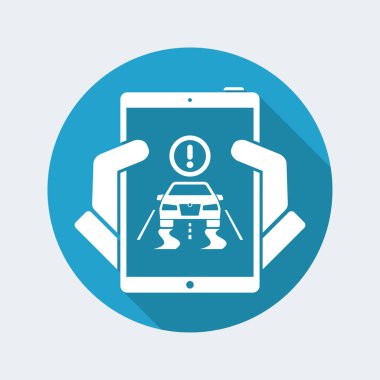 Kaygan yol uyarısı için uygulama