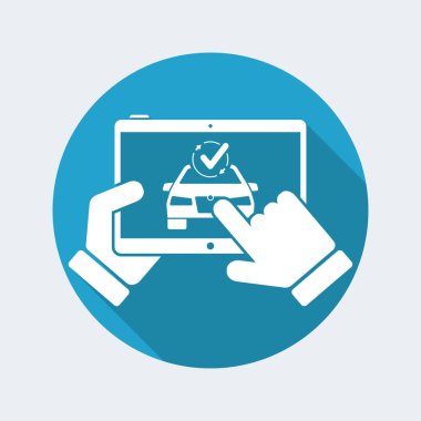 Tablet üzerinde araba tam teşhis