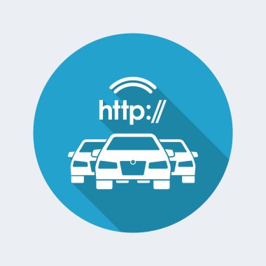 Web bağlı araba simgesi 