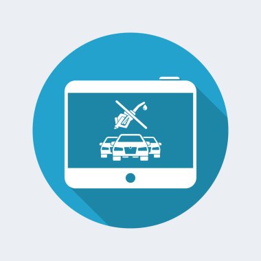 Araba yakıtı yasak web sitesi kavramı