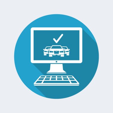 Onaylı Online araç kavramı simgesi