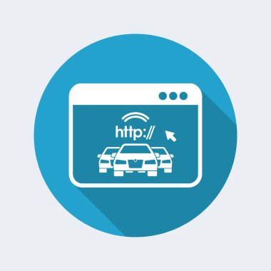 Web bağlı araba simgesi 