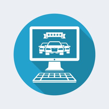 Bilgisayarda lüks Otomotiv Web sitesi