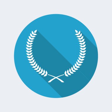 Kazanan defne simgesi düz