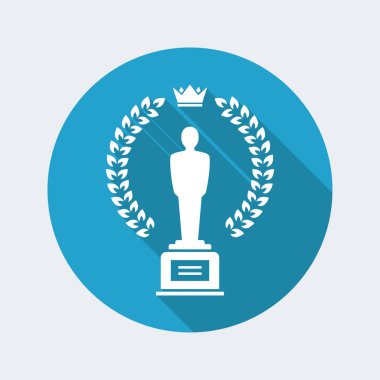 Defne ve taç ile ödül kazanan heykel