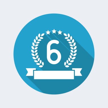 Altıncı yer kazanan simgesi