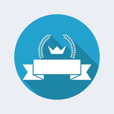 Minimal modern tasarım ve uzun gölge ile düz ve izole vektör illüstrasyon simgesi