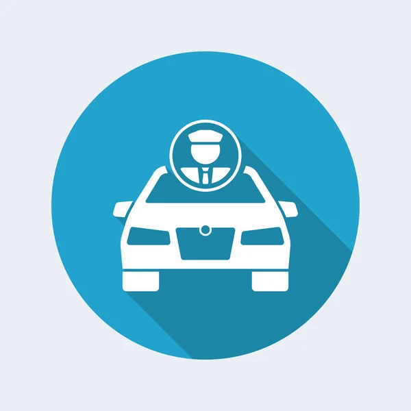 Chauffeur service flat icon — Stock Vector