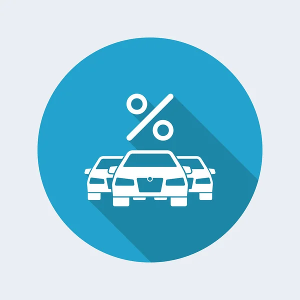 Percentuale di sconto sulle auto — Vettoriale Stock