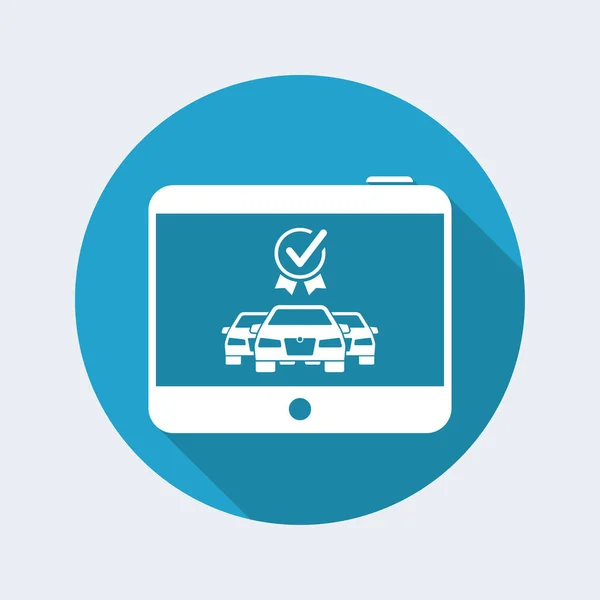 Premium gecontroleerd auto online — Stockvector