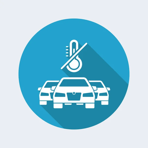 Autó hőmérsékletszabályozó rendszer — Stock Vector
