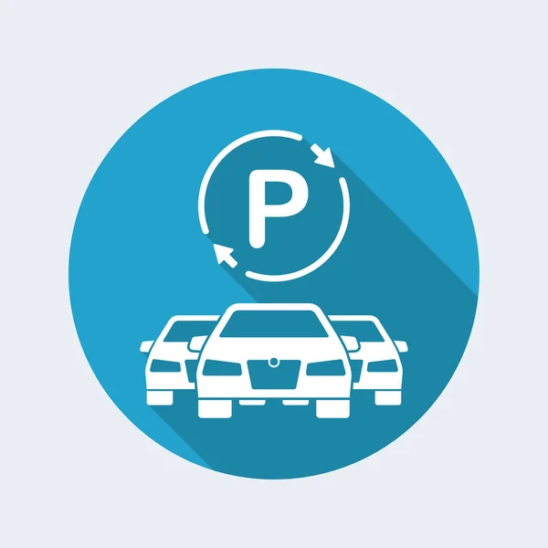 Parking voiture icône à temps plein — Image vectorielle