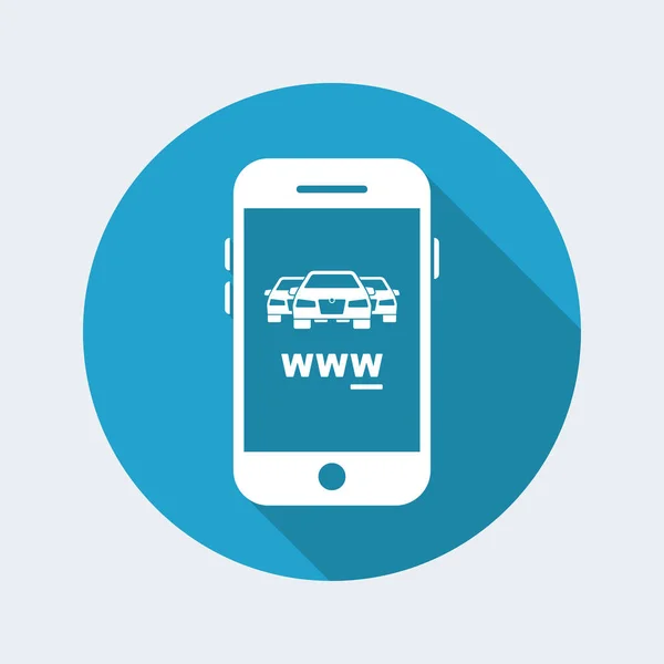 Automotive Web Services op smartphone — Stockvector