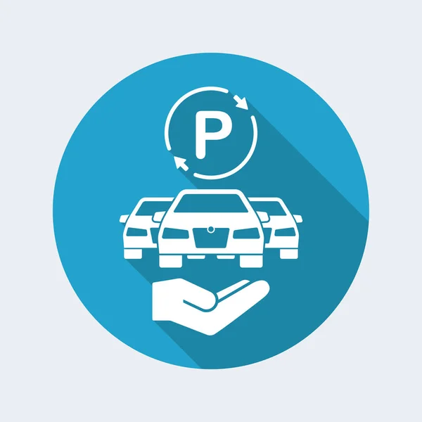 Ikona usługi parkingowego w pełnym wymiarze czasu — Wektor stockowy