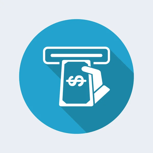 Dólares atm icono de servicio — Vector de stock