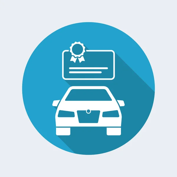 Icona simbolo di certificazione automobilistica — Vettoriale Stock